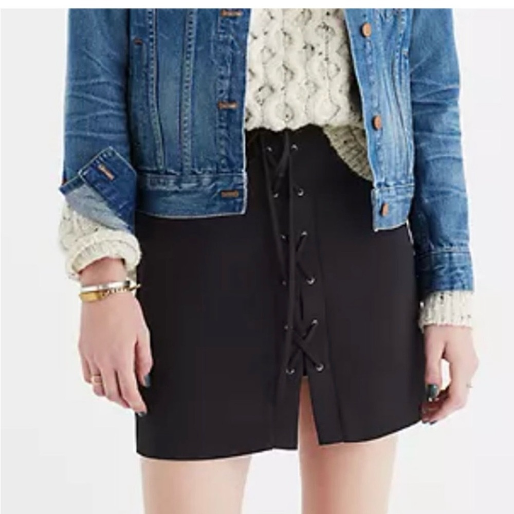 Madewell Lace-Up Mini Skirt